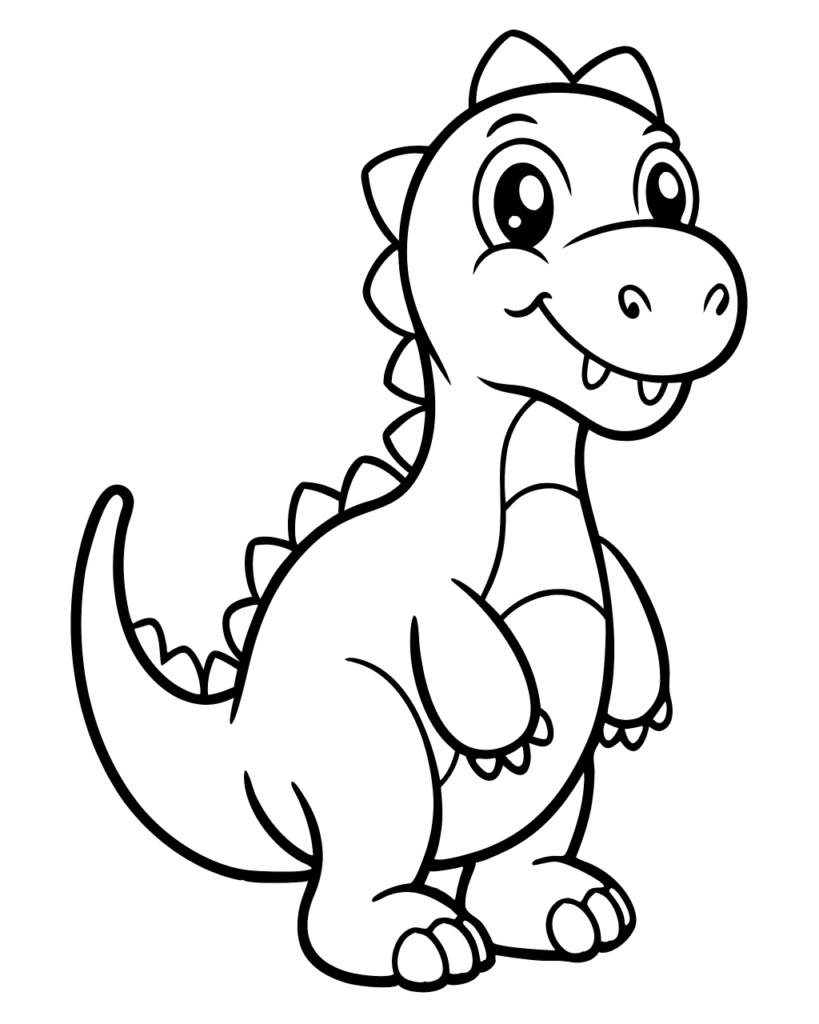 Dinosaur coloring page 