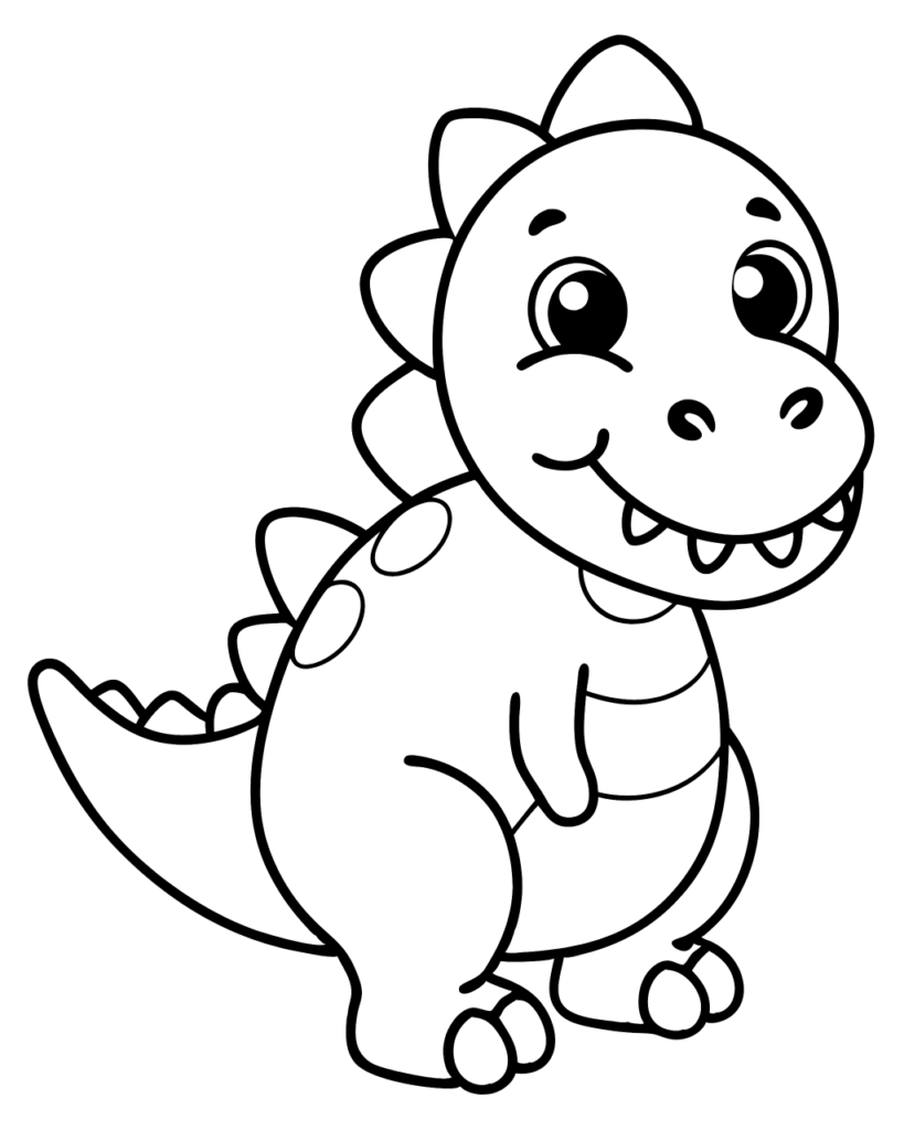 Dinosaur coloring page 