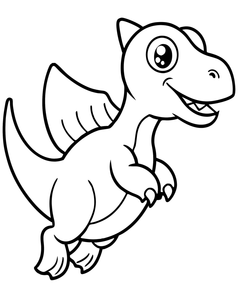 Dinosaur coloring page 