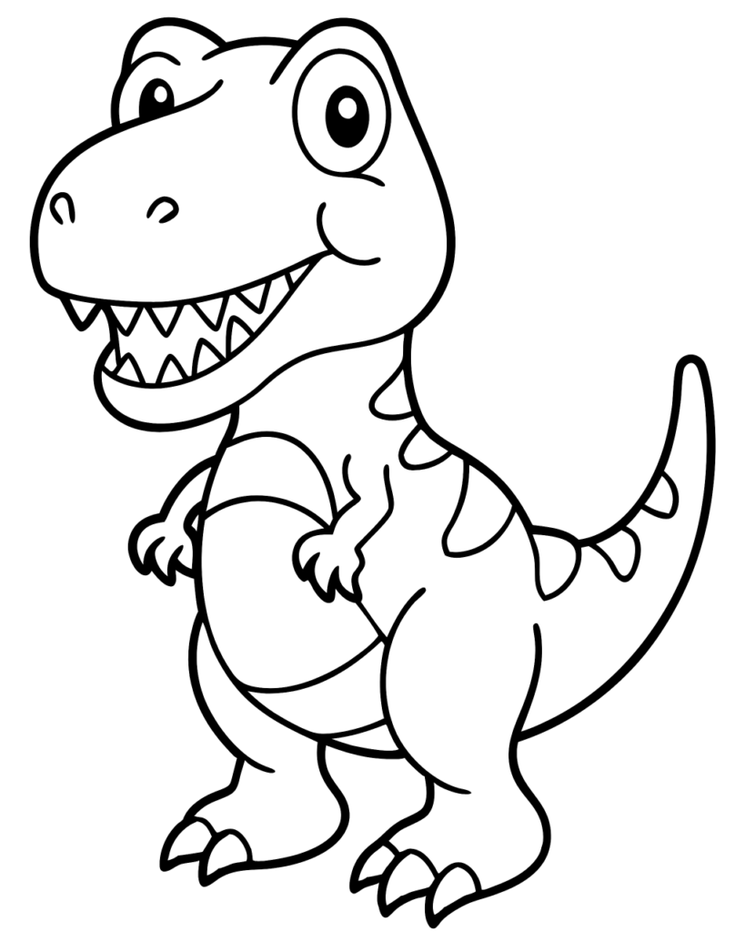 Dinosaur coloring page 