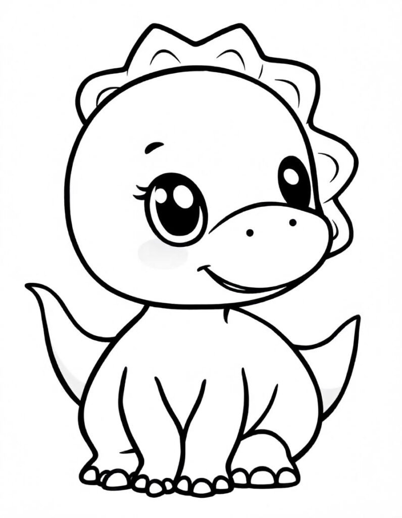 Dinosaur coloring page 