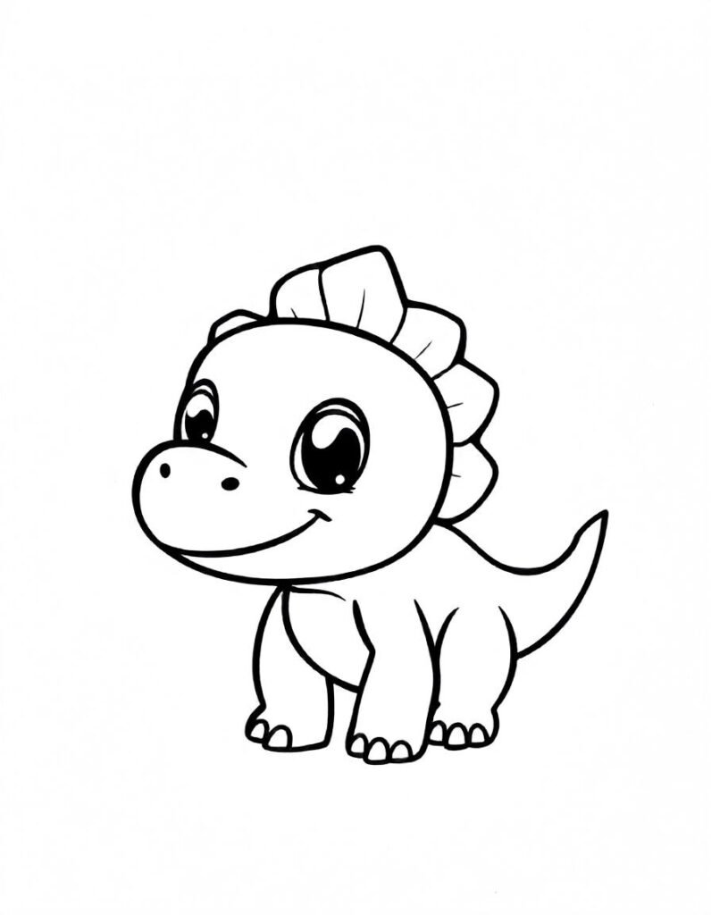 Dinosaur coloring page 