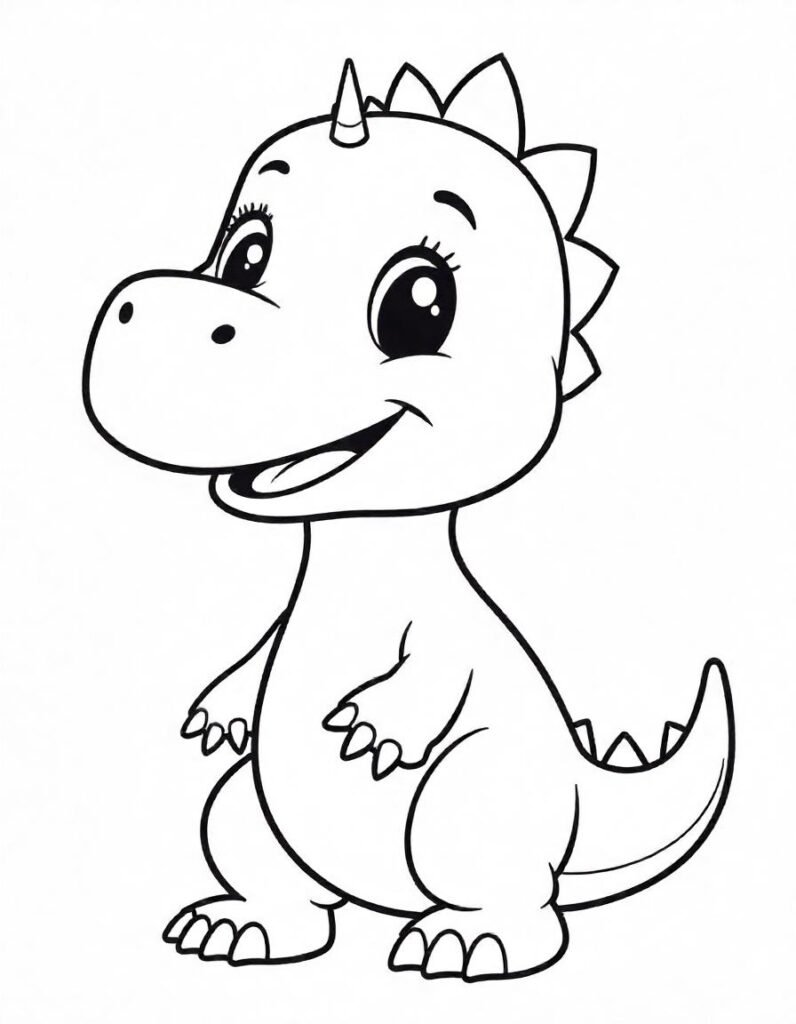 Dinosaur coloring page 