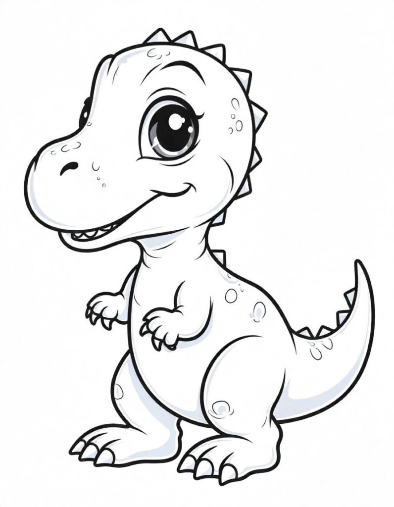 Dinosaur coloring page 