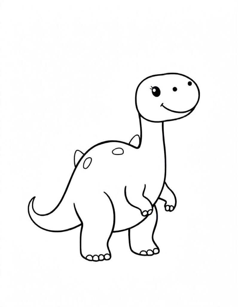 Dinosaur coloring page 