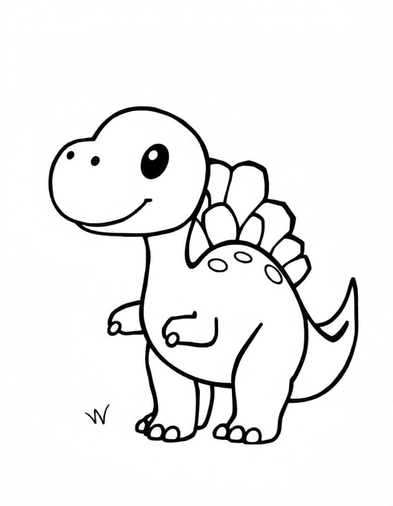 Dinosaur coloring page 