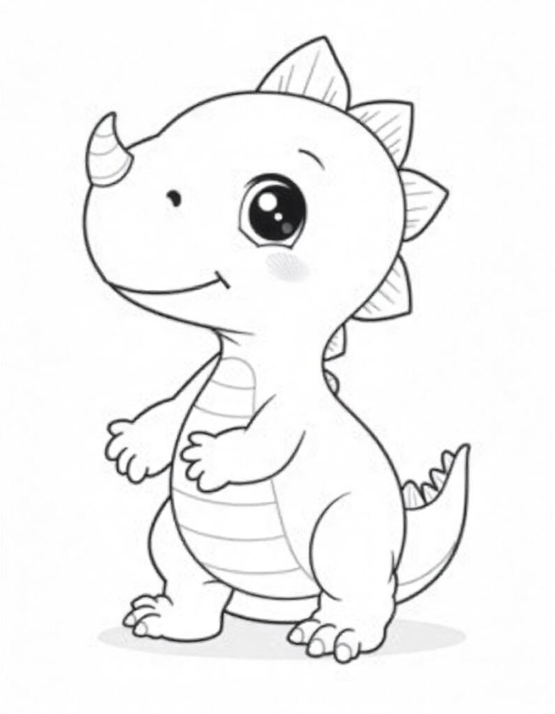 Dinosaur coloring page 