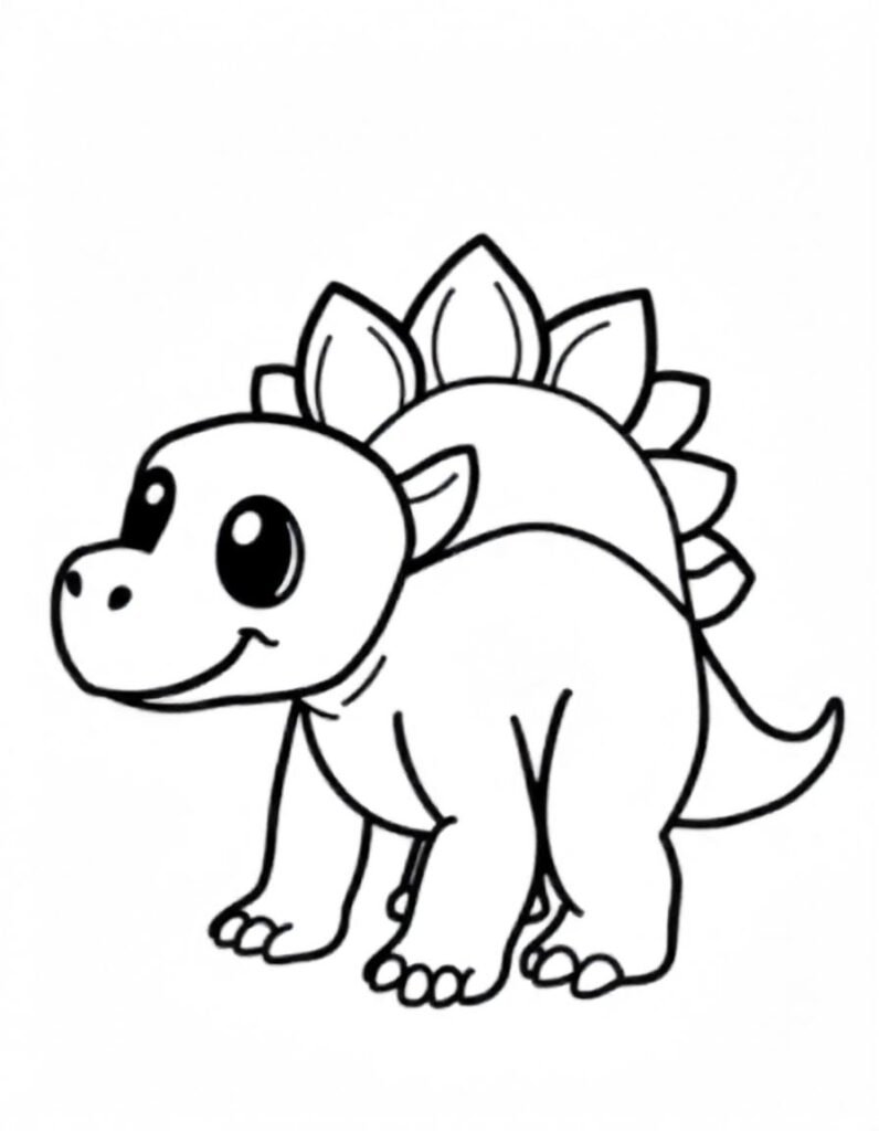 Dinosaur coloring page 