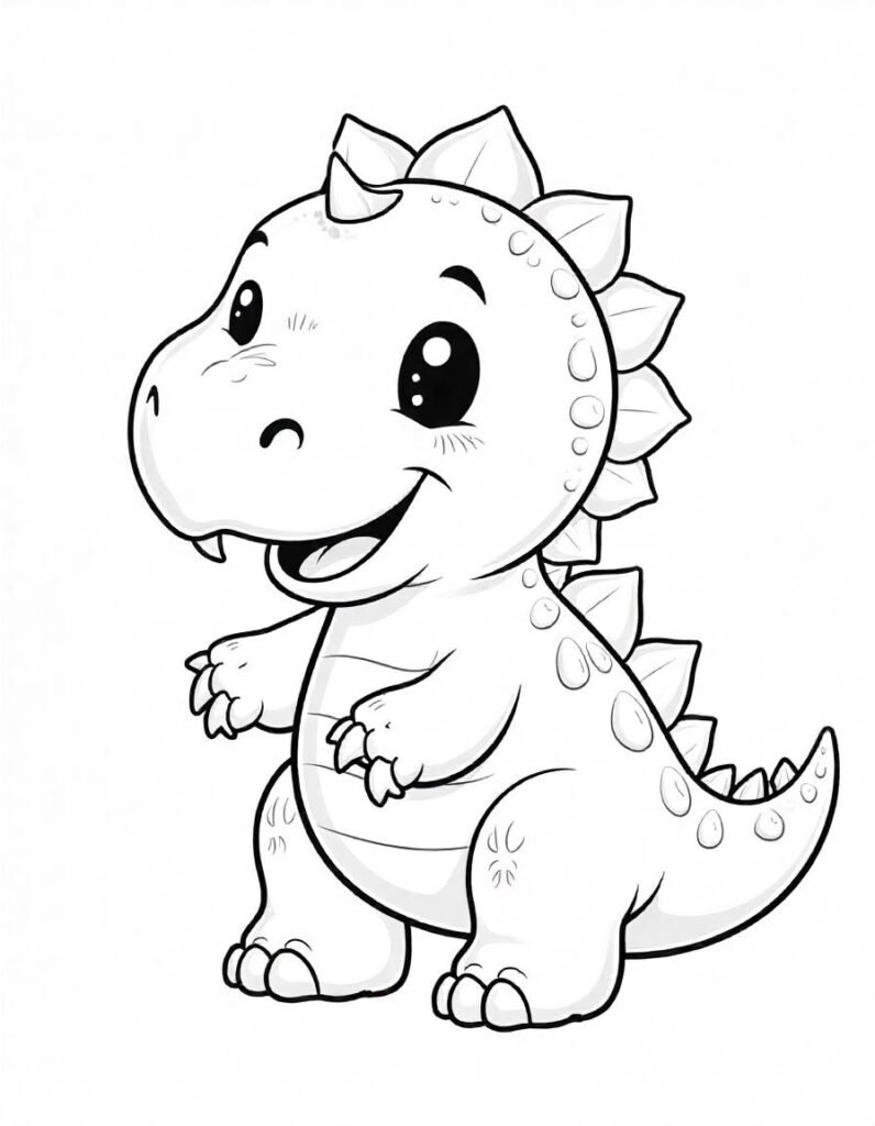 Dinosaur coloring page 