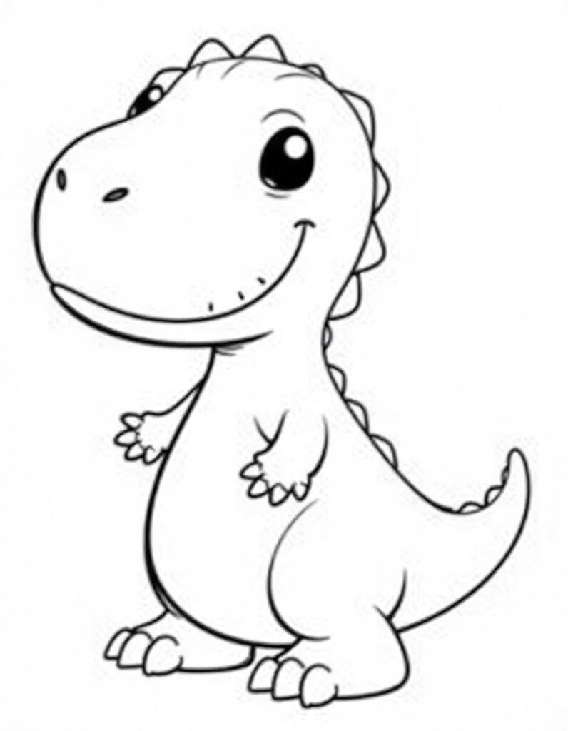 Dinosaur coloring page 