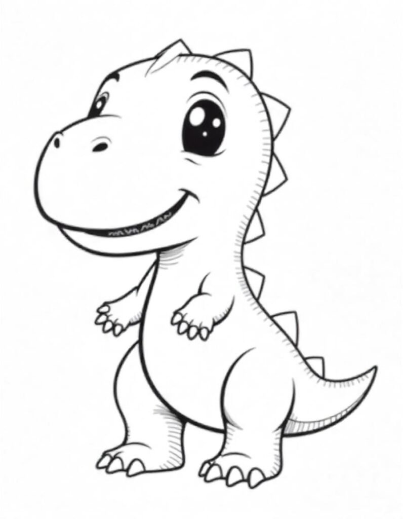 Dinosaur coloring page 